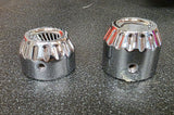 OEM Harley Davidson Fluted Rear Axle Nut Covers NOS Dyna Wide Glide FXR 44573-04