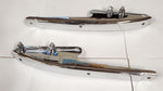 OEM Chrome Windshield Brackets Mounts Harley FLH Heritage Softail FLST Fatboy