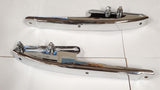 OEM Chrome Windshield Brackets Mounts Harley FLH Heritage Softail FLST Fatboy