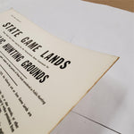PA Game Commission June 1971 State Game Lands Public Hunting Grounds Sign Poster