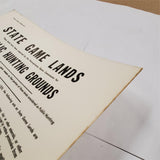 PA Game Commission June 1971 State Game Lands Public Hunting Grounds Sign Poster