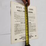 PA Game Commission June 1971 State Game Lands Public Hunting Grounds Sign Poster