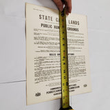 PA Game Commission June 1971 State Game Lands Public Hunting Grounds Sign Poster