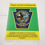 VTG PA Game Commission Public Access Cooperator Sign Poster Mancave Hunting Deco