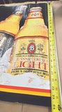 VTG Pitts Brewing Classic & Light Draft Advertising Bar Beer Sign Mancave Poster