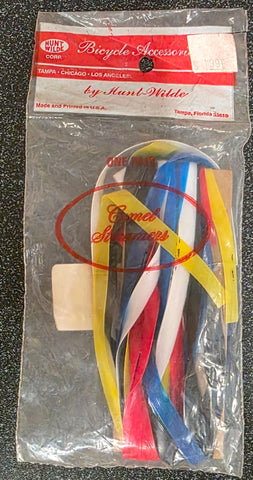 VTG 1970s Hunt Wilde Corp Bicycle Grip Accessories Rainbow Comet Streamers USA