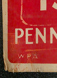 VTG 1936 WPA Pennsylvania Game Commission Cooperative Farm-Game Project Aux Sign