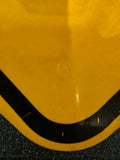 VTG Yellow Black Diamond "Stop Ahead" US Metal Warning Sign Patina Collectible