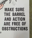VTG 1965 Pennsylvania Game Commission "Watch That Muzzle" Hunting Safety Poster!