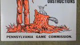 VTG 1965 Pennsylvania Game Commission "Watch That Muzzle" Hunting Safety Poster!