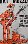VTG 1965 Pennsylvania Game Commission "Watch That Muzzle" Hunting Safety Poster!