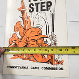 New VTG Pa State Game Commission Watch Your Step Illustrated Hunter Sign Poster