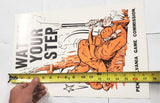 New VTG Pa State Game Commission Watch Your Step Illustrated Hunter Sign Poster