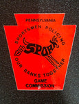 VTG 1970s-1980s Pennsylvania Game Commission "Sportsmen Policing" Decal Sticker