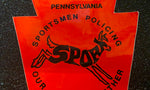 VTG 1970s-1980s Pennsylvania Game Commission "Sportsmen Policing" Decal Sticker