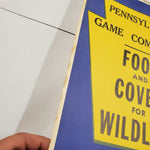 VTG Original July 1963 Pennsylvania Game Commission Food Cover Wildlife Sign