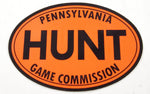 VTG Pennsylvania State Game Commission "Hunt" Sticker Orange Collectible Mancave