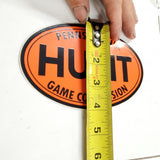 VTG Pennsylvania State Game Commission "Hunt" Sticker Orange Collectible Mancave