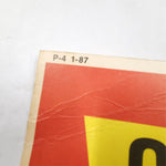 New VTG Pa State Game Commission Closed To All Motorized Vehicles Jan. 1987 Sign