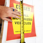 New VTG Pa State Game Commission Closed To All Motorized Vehicles Jan. 1987 Sign
