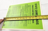 New VTG Pa State Game Commission Green "Game Lands Public" Hunting Aug 1982 Sign