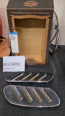 OEM Harley Davidson Centerline Sweep Wing Floorboard Inserts NOS Dyna 50537-07