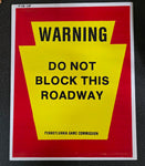 VTG 1987 Pennsylvania Game Commission Corrugated Plastic Warning Sign Collectibl