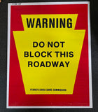 VTG 1987 Pennsylvania Game Commission Corrugated Plastic Warning Sign Collectibl