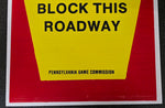 VTG 1987 Pennsylvania Game Commission Corrugated Plastic Warning Sign Collectibl