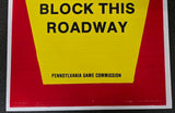 VTG 1987 Pennsylvania Game Commission Corrugated Plastic Warning Sign Collectibl