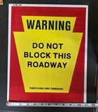 VTG 1987 Pennsylvania Game Commission Corrugated Plastic Warning Sign Collectibl