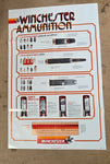 VTG Winchester Ammunition Shot Chart Collectible Poster Guide Shells Centerfire