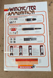 VTG Winchester Ammunition Shot Chart Collectible Poster Guide Shells Centerfire