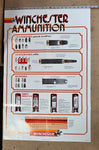 VTG Winchester Ammunition Shot Chart Collectible Poster Guide Shells Centerfire