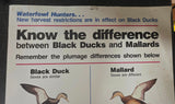 VTG U.S. Fish and Wildlife Sportsmen Waterfowl Hunters Black Duck Mallard Poster