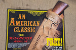 Vtg Winchester model 94 Advertising Poster Sign 24x17 American classic Cardboard