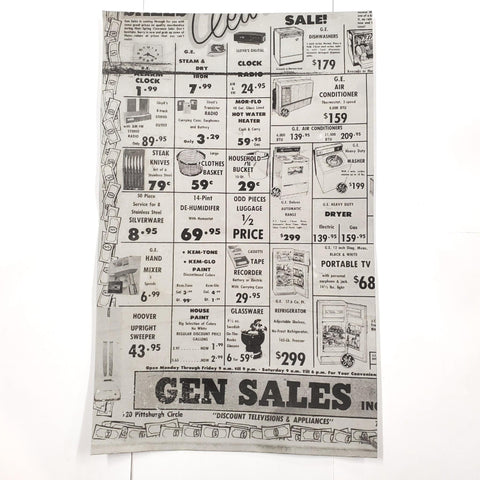 VTG Aluminum Cutout Advertising Sign General Sales 120 Pittsburgh Circle TV Appl