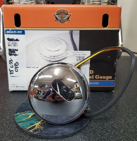 OEM Harley Davidson Chrome Gas Cap Fuel Gauge Dyna Touring Wide Glide 75053-01B