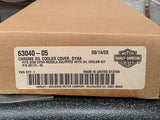 OEM Genuine Harley Davidson Chrome Oil Cooler Cover NOS Touring Dyna 63040-05