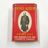 VTG PRINCE ALBERT Crimp Cut Long Burning Pipe Cigarette Tin Can TOBACCIANA Manca