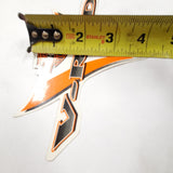 Medium V-Rod Harley Orange Grey Outside Window Sticker Decal VRSC V-Twin NOS