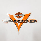 Medium V-Rod Harley Orange Grey Outside Window Sticker Decal VRSC V-Twin NOS