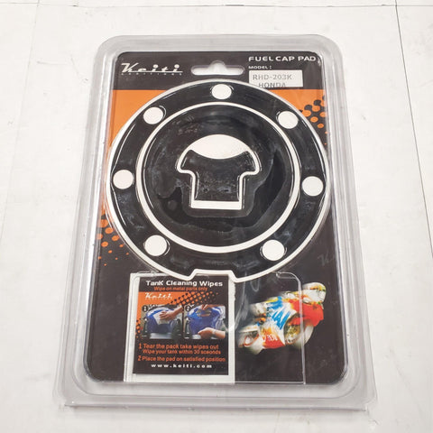 New Keiti Motorcycle Fuel Gas Tank Cap Protector Pad Black Honda Models RHD-203K