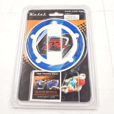 New Keiti Motorcycle Fuel Tank Cap Protector Pad Stick Blue 2003 Suzuki RSZ-611B