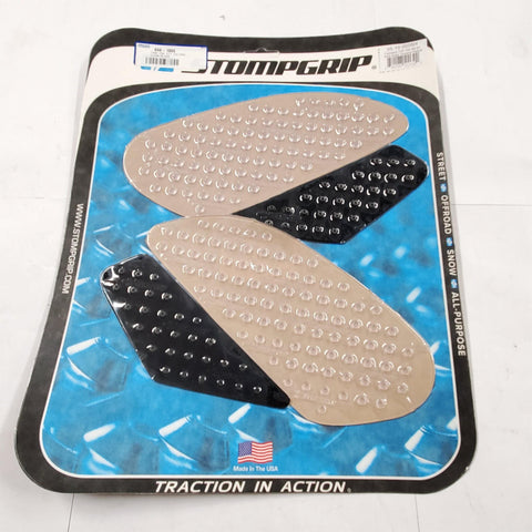 Stompgrip Yamaha YZF-R6 2006-2007 Hybrid Clear Black Gas Tank Grips 55-10-0005H