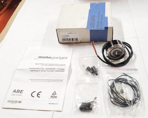 Vintage Look! MOTOGADGET SPEEDOMETER Motoscope Tiny Speedster MST POLISHED BEZEL