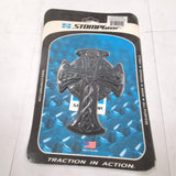 Stompgrip Universal Celtic Cross Gas Tank Pad Protector Clear/Black 51-03-1010B