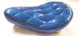 New West Eagle Vintage Style Blue Metal Flake "Pimp Diamond" Solo Seat AM-201 BL