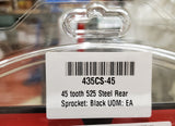Vortex Racing Steel Laser Cut Black Rear 45T Sprocket Kawasaki Yamaha 435CS-45