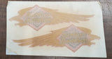 Gas Tank Decals Stickers Harley Eagle Gold RED Springer Softail Dyna Touring PR